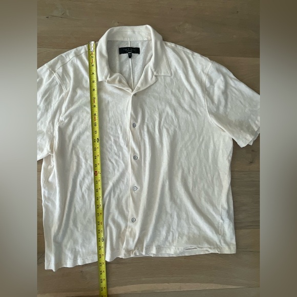 Rag & Bone men’s cream linen cotton blend button up - size XXL - Picture 5 of 7